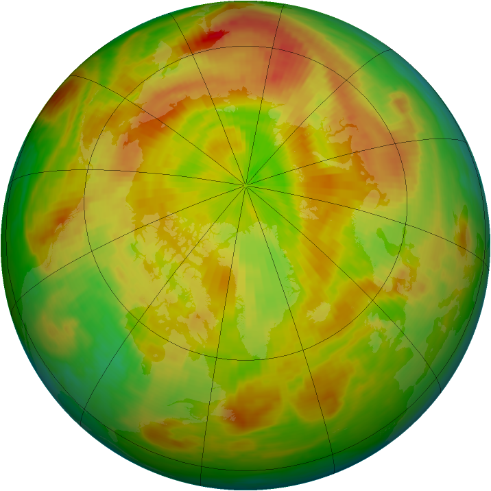 Arctic ozone map for 09 May 1986